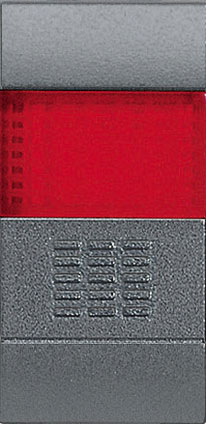 Pushbutton + Lampholder(red diffuser), 1P(NO), 1M, LL, Bticino