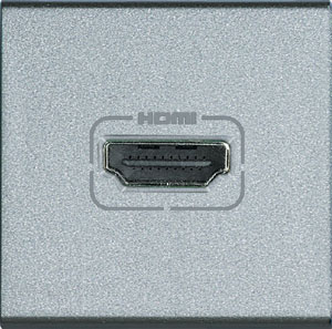 HDMI socket, screw connection, LivingLight, Bticino