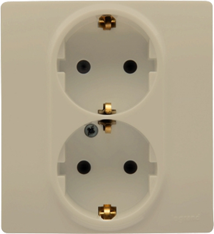 2 x 2P+E German standard sockets, Niloe, Legrand