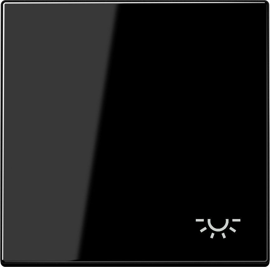 501U+LS990LSW 1 way Switch, 1 gang, 10AX, mask for switch and pushbutton, symbol light, black, duroplast